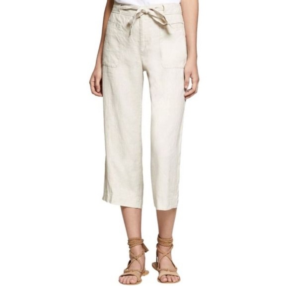 Sanctuary Sasha linen 
Casual beige  Cropped Pants, size 27 beach coastal chic - Picture 1 of 15